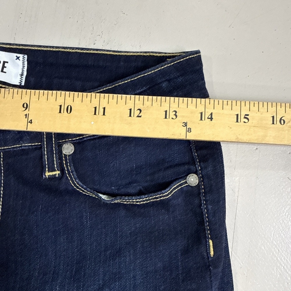 Paige Jeans Womens 28x30 Blue Dark Wash Denim Skyline Skinny Stretch Made in USA - Picture 3 of 8